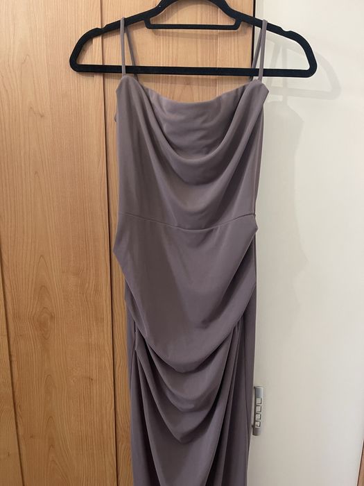 Zara кафява дълга рокля, М