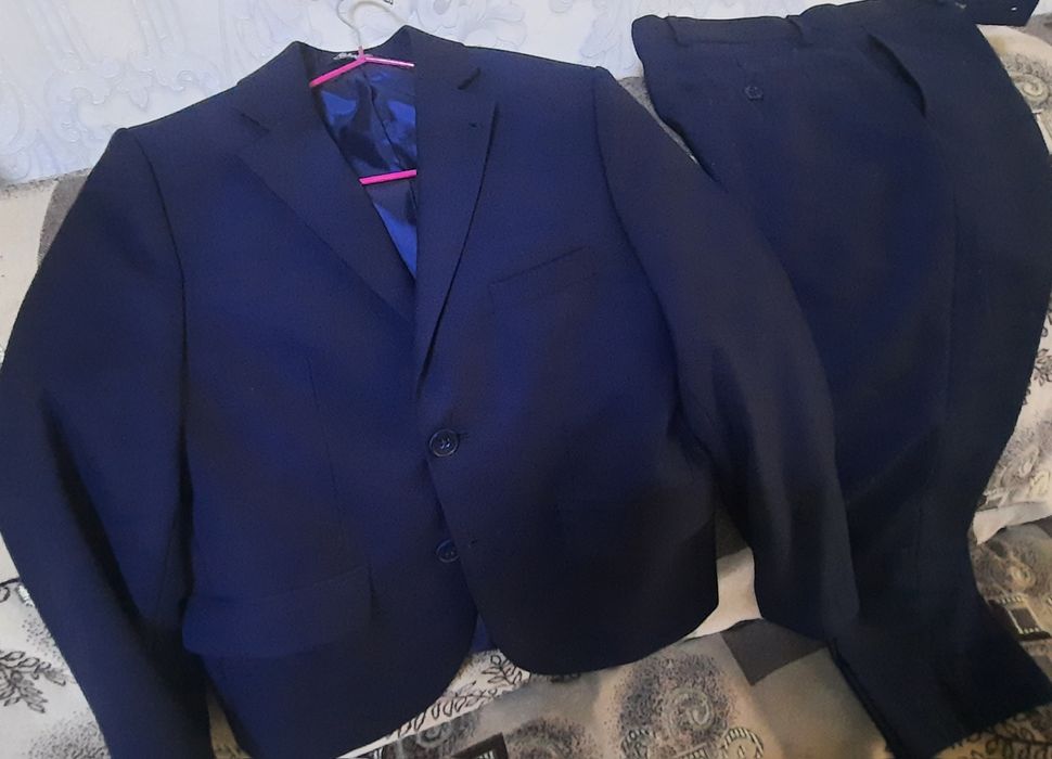 Синий Школьный костюм