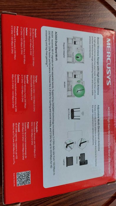 Wi-Fi адаптер Mercusys MU6H