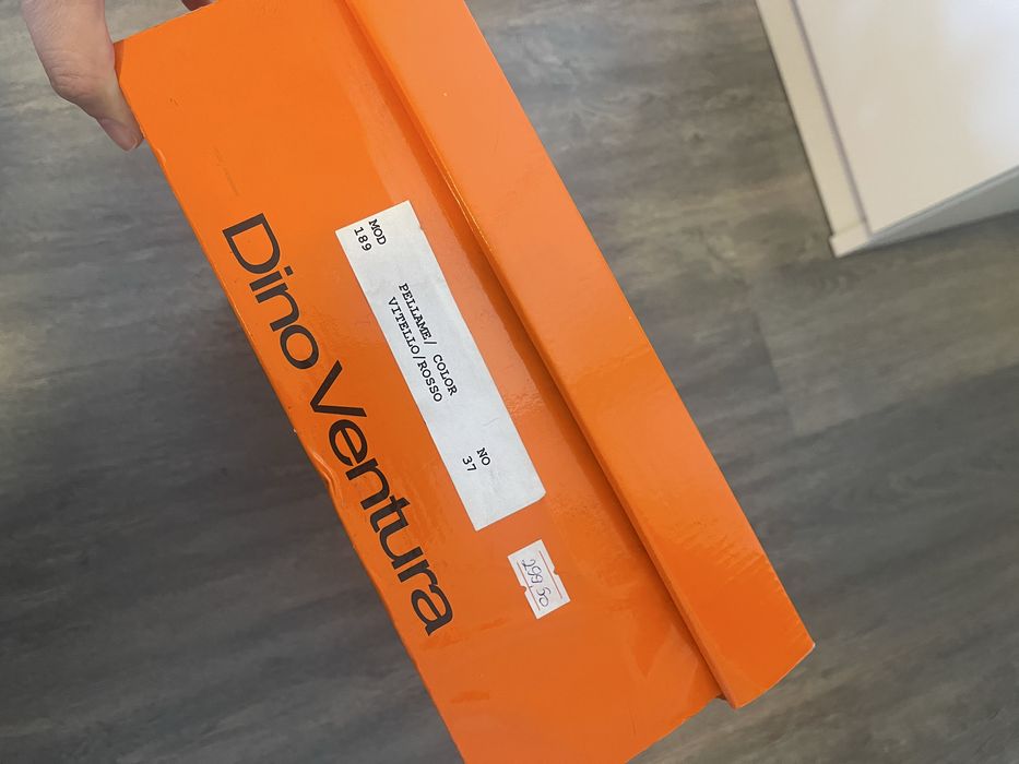 Botine/ghete piele interior ext 37 rosii comode