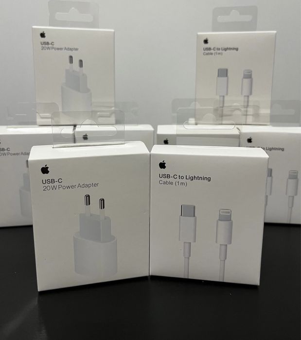Incarcator Apple 20W / Cablu Apple USB-C - Lightning 1m / 2m