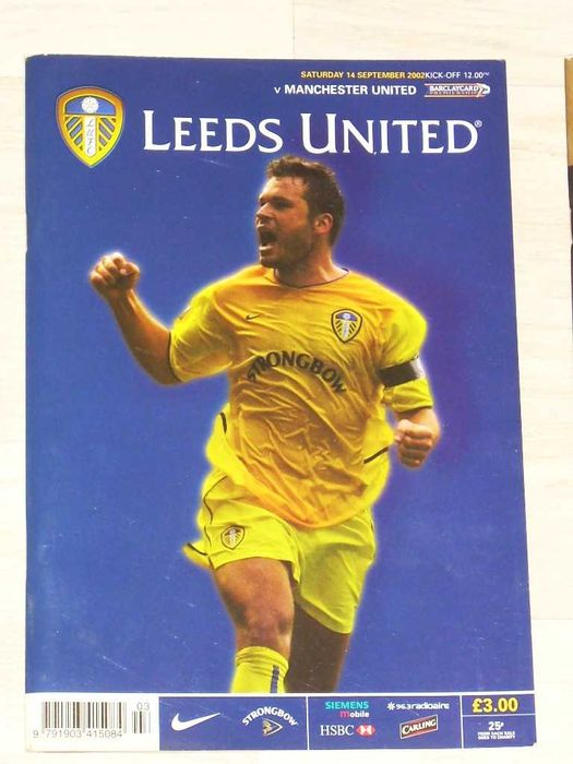 Лийдс Юнайтед оригинални английски футболни програми 1997, 1999, 2002