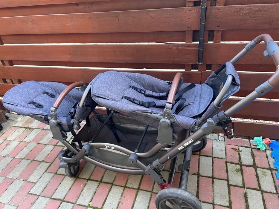 Carucior de gemeni Zoom, de la 6 luni pana la 44 kg, Ink, ABC Design