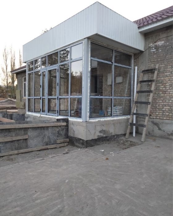 Пластик есік терезе Алюминний витраж