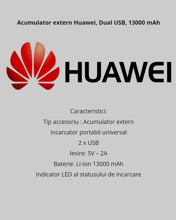 Power Bank Huawei 13000 mah-calitate premium