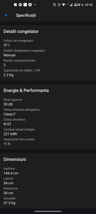 Frigider Candy 220 litri