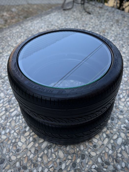 Ръчно изработена маса от автомобилни гуми