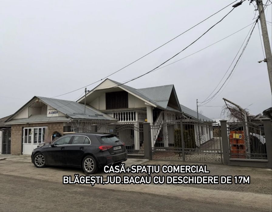 Casa parter+m 6 dormitoare  mobilată + spațiu comercial la stradă