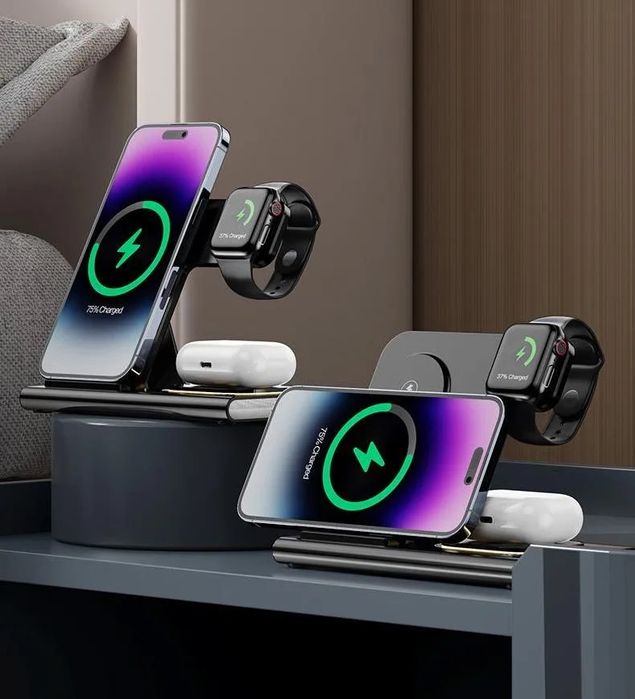 Incarcator magnetic 4 in 1, pentru Apple/iPhone/AirPods/AppleWatch