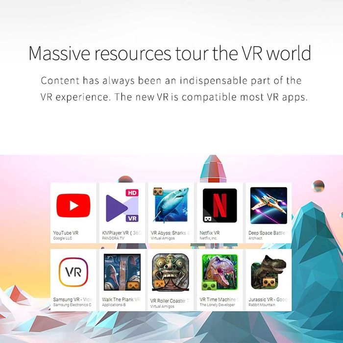 VR очила с вградени слушалки за виртуална реалност