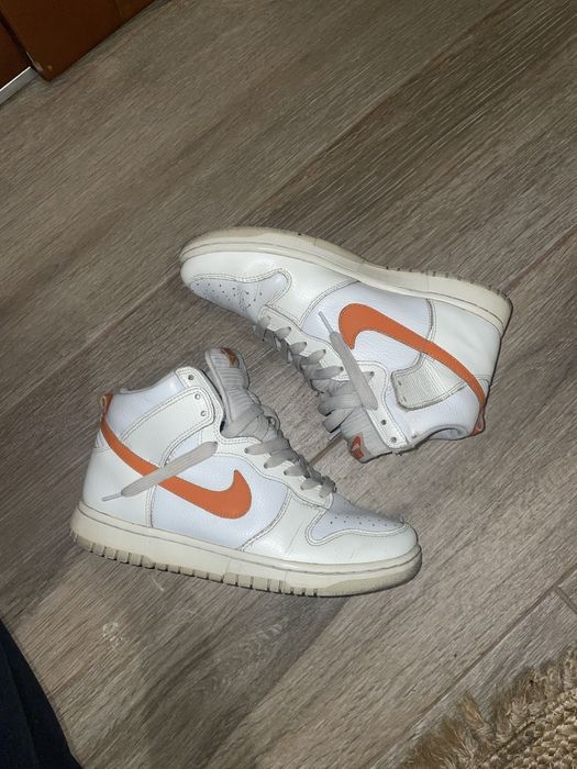 dunk uri high alb si portocaliu