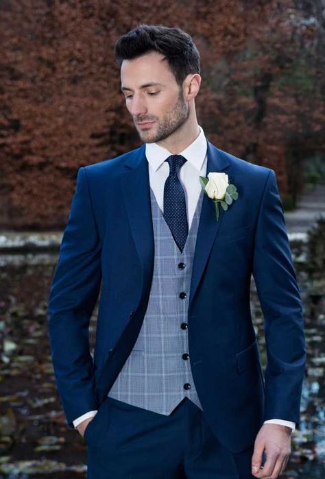 Costum slim 46 S DIGEL material premium respirabil albastru