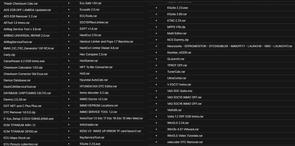 Celtic Database, DaVinci 1.0.35, ETC