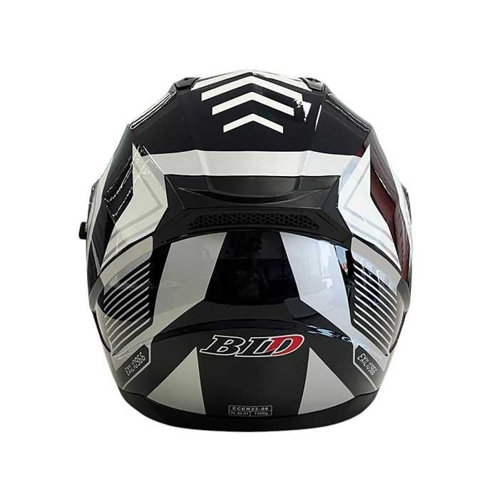 Каска за Мотор Бяло/Черно-M57