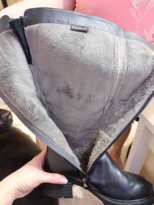 Сапоги зимние кожа