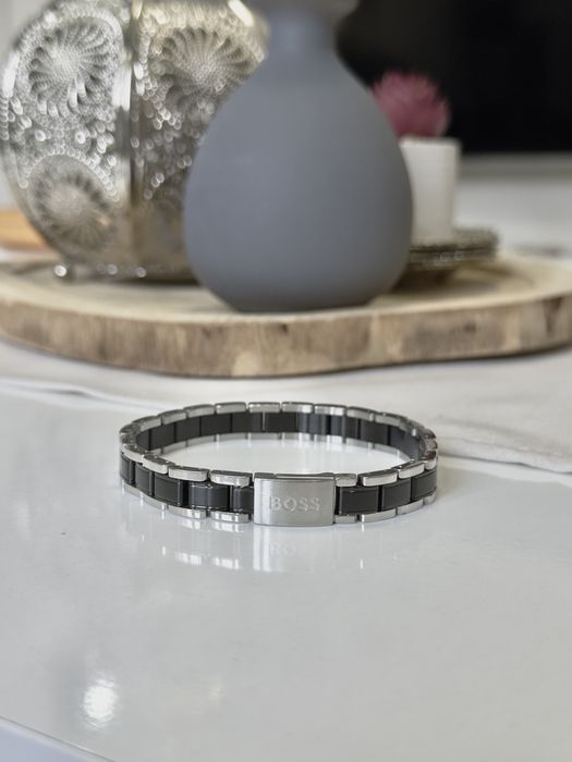 BOSS мъжка гривна 1580665 – Black & Silver