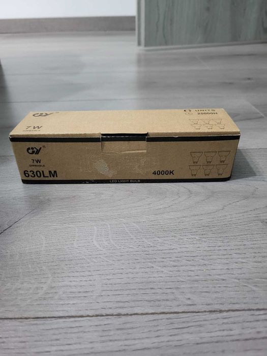 Becuri led GY GU10 alb neutru 7W 4000K 630lm - pachet 6 buc
