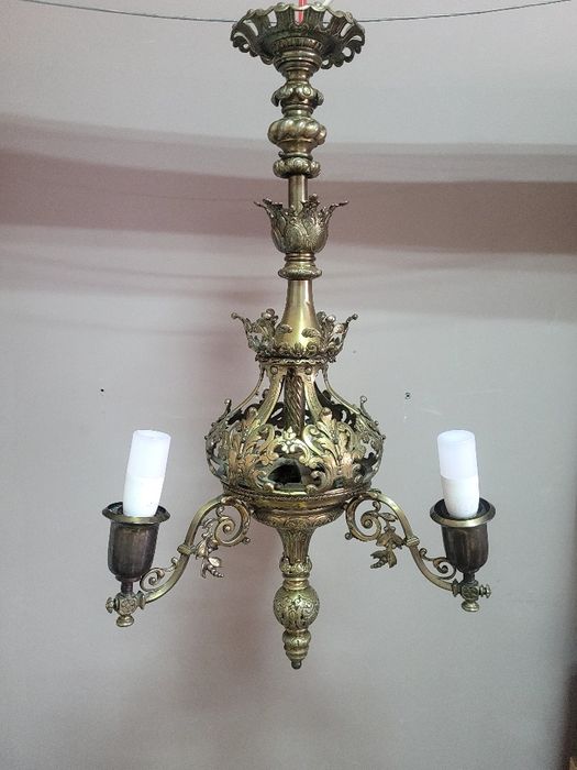 Винтидж месингов абажур