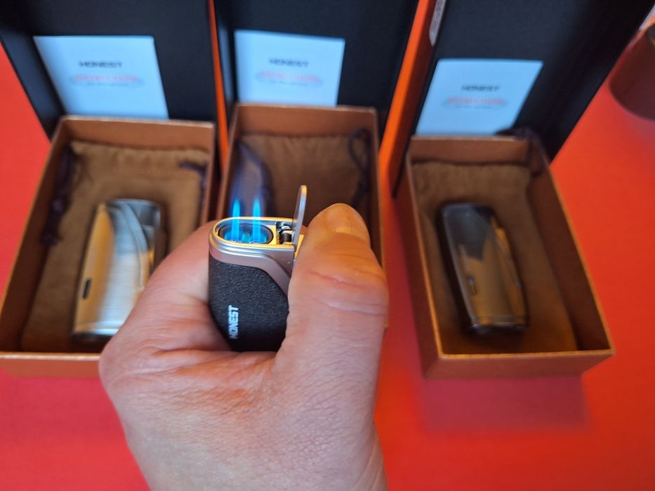 Запалка за пури с двоен джет Honest (Три цвята)