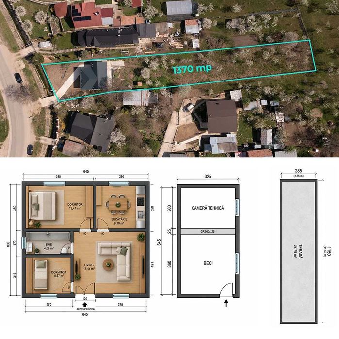 Proprietar Casă nouă 3 camere cu teren de 1.370 mp la 5 min de Vălenii de Munte