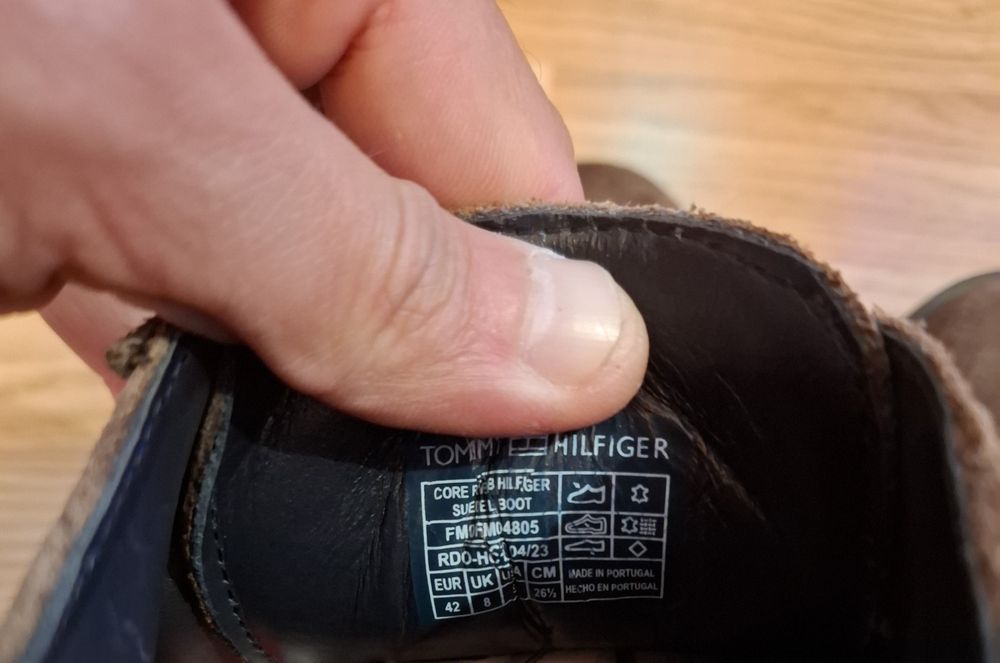 Велурени боти- Tommy hilfinger-42Н-естествен велур
