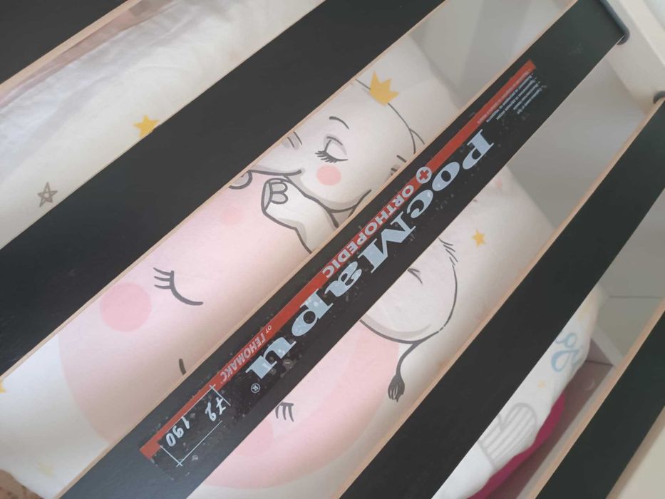 Детско легло с подматрачна рамка и двулицев матрак