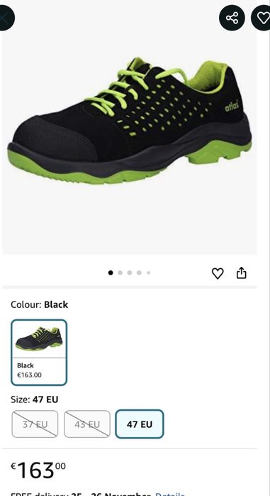 Мъжки обувки с метално бомбе ATLAS. Номер 43