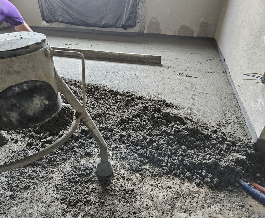 Șapă mecanizată, elicopterizata, egalizare, panta