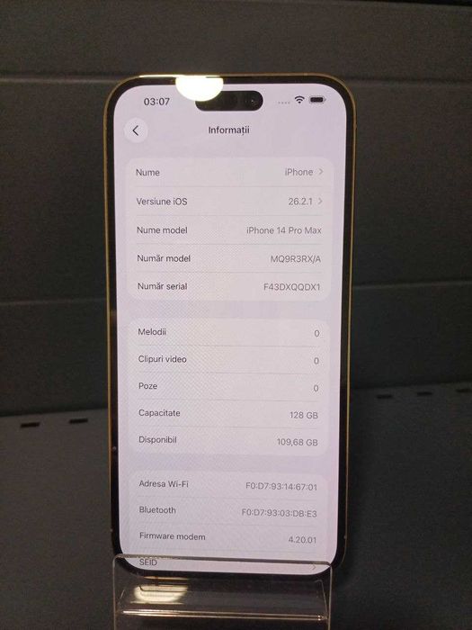 Telefon Apple iPhone 14 Pro Max 128 GB Gold - Cod 123204