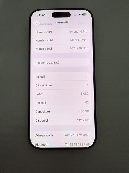 Iphone 16 pro 256g/schimb