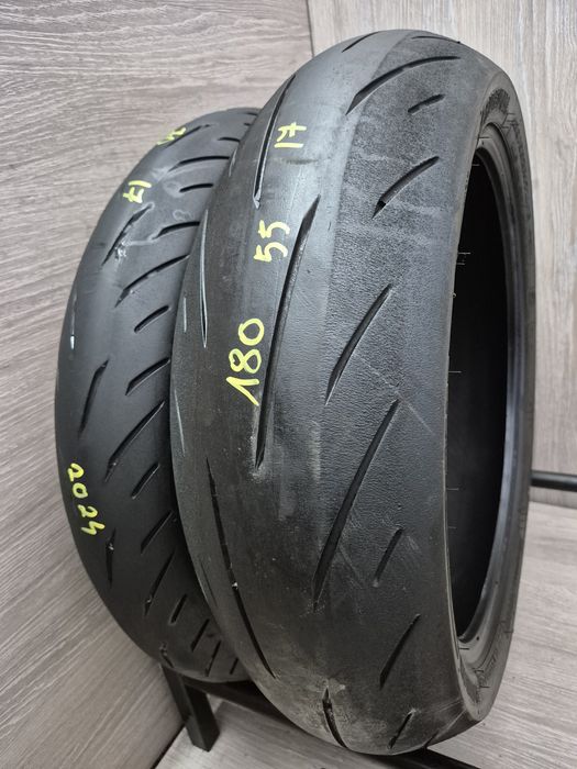 Set anvelope moto 120 70 17 cu 180 55 17 Bridgestone S22 dot 2025 si 2024