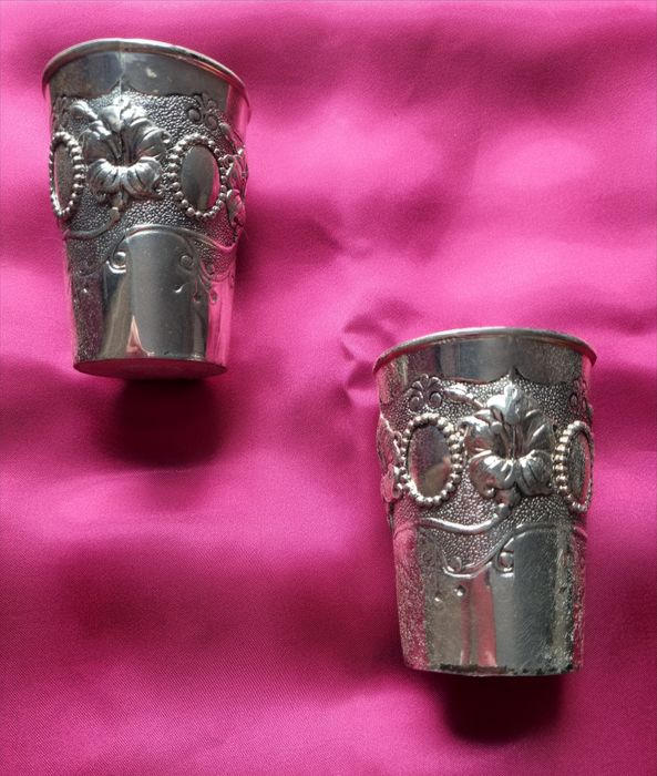 Pahare argintate Silver deco vintage
