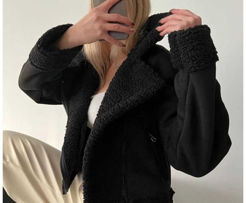 Ново велурено зимно яке Л размер