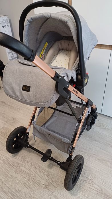 Детска количка Kika Boo - Kaia, 3 в 1, Light Grey