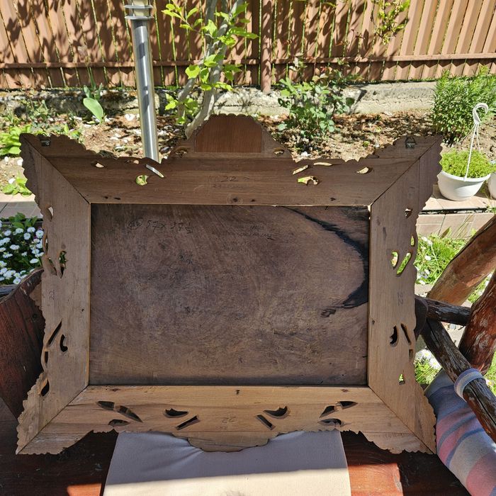 Tablou sculptat in lemn exotic, o piesa autentica de artizanat balinez
