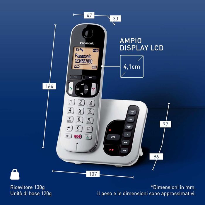 Panasonic KX-TGC260 Сребрист с Телефонен Секретар и Бутон за Блокиране
