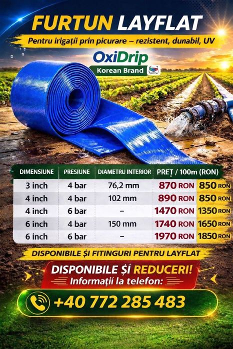 Furtun pentru irigare LayFlat