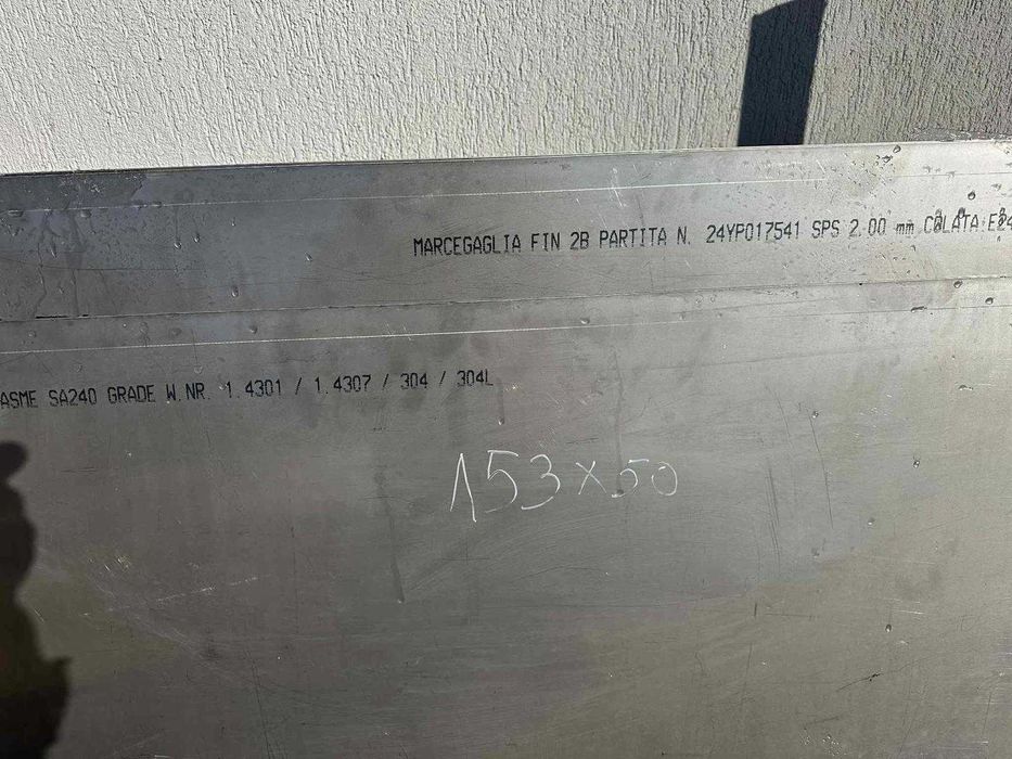 Tabla inox alimentar  304 grosime 2mm