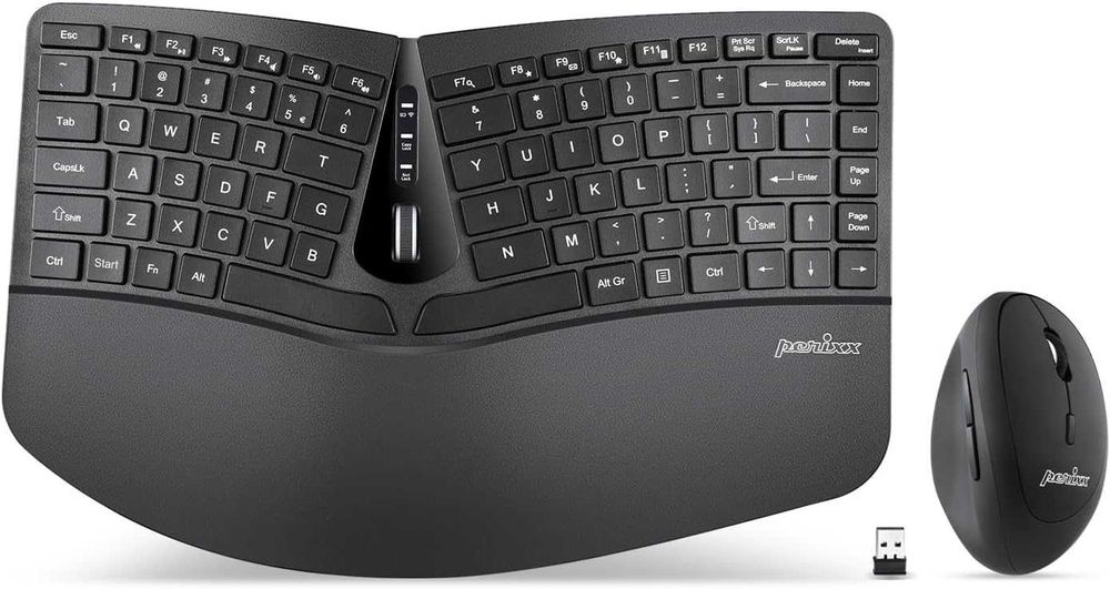 Set tastatura si mouse wireless, Perixx, Periduo-606,Negru,sigilat