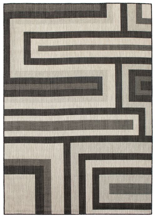 Covor Cannes, polipropilena, spate din iuta, gri, 240 x 320 cm