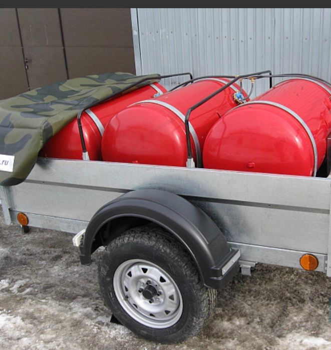 Газовый котел,газгольдер в прицепе