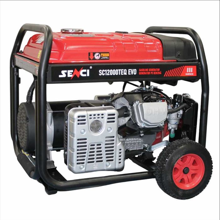 Generator de curent SENCI SC12000TEQ EVO P.max=9.5kW 230V/400V, roti si manere incluse, motor benzina, ATS inclus