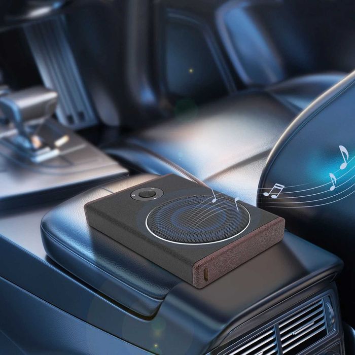 Автомобилен ултратънък активен субуфер с 8-инчов високоговорител