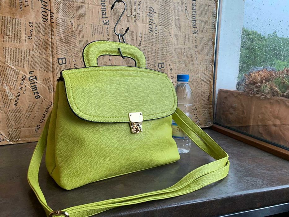 дамска чанта,кожена раница Нова!