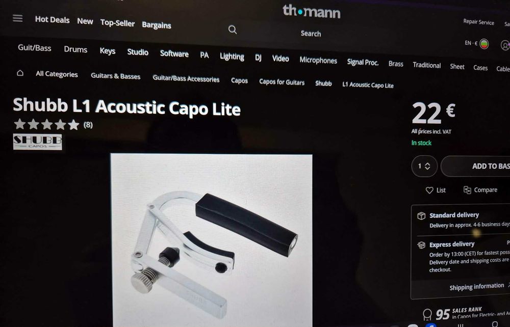 Универсален Каподастер Shubb