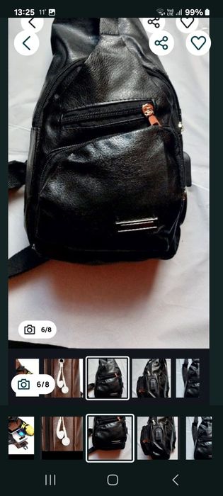 Borseta neagra unisex vinilin