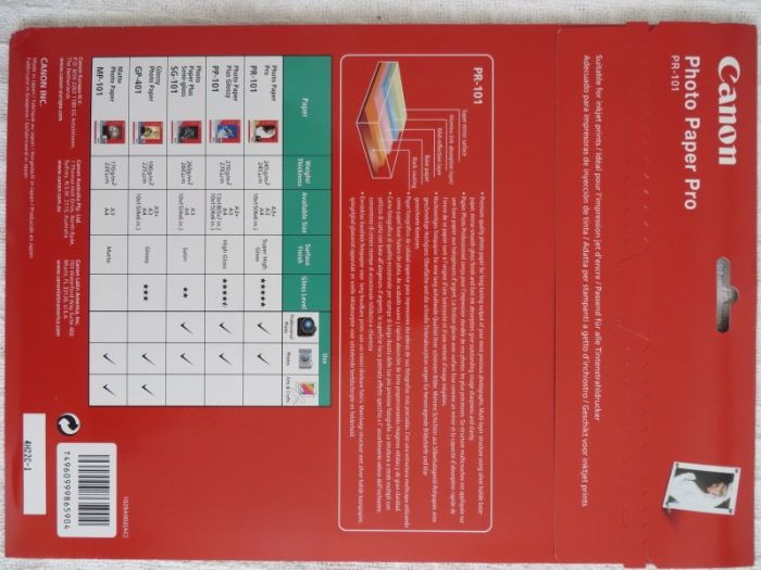 Фотохартия Canon PR-101, А4, 15 листа