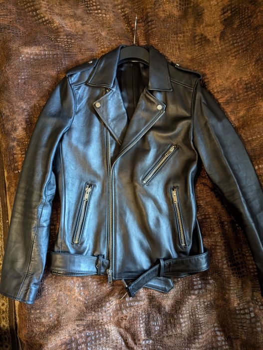 Geaca Piele Naturala Zara Barbati M 40