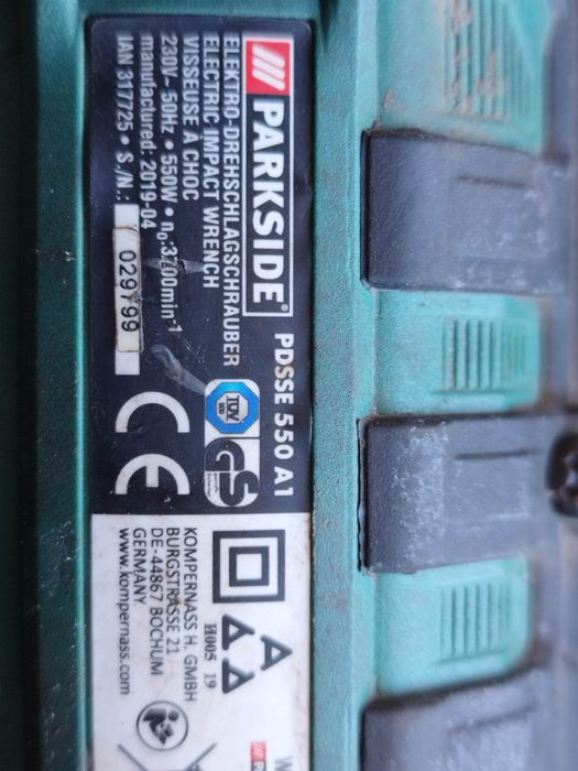 Електрически ударен гайковерт Parkside