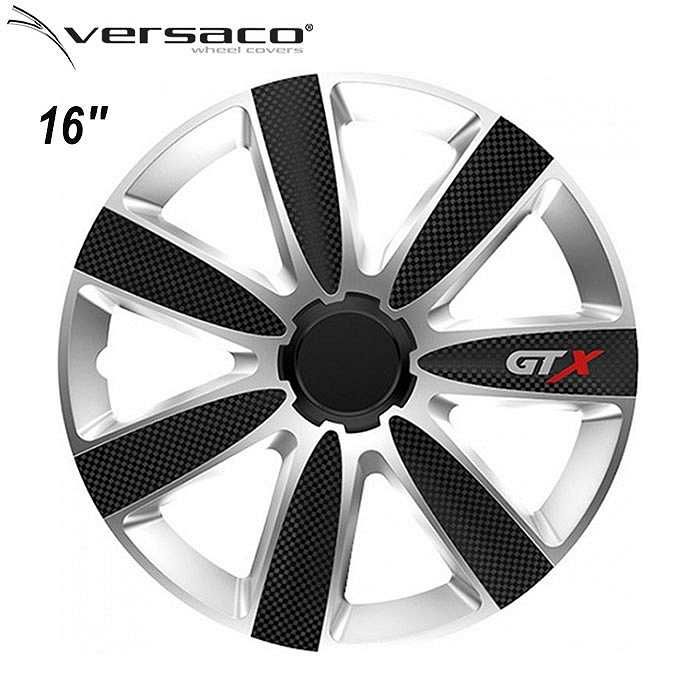 Тасове VERSACO Carbon GTX Black/Silver к-т 4 бр. - 13", 14", 15", 16"